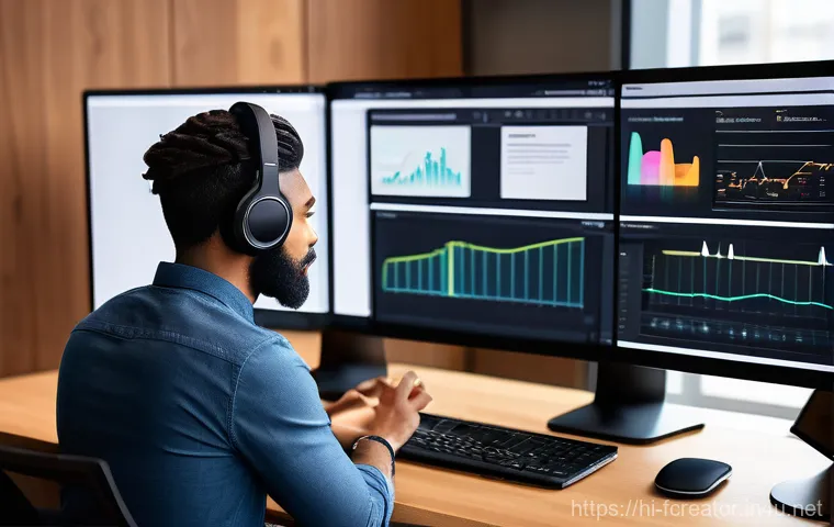 크리에이터의 미디어 믹스 전략 - **Prompt:** A diverse group of people, ranging from teenagers to adults, gathered in a bright, moder...