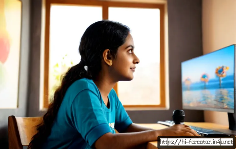 AI와 콘텐츠 제작의 융합 - Photorealistic modern home studio in India, a Hindi-speaking female content creator wearing modest c...